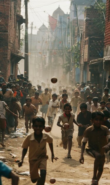 Crowded scene  indian city