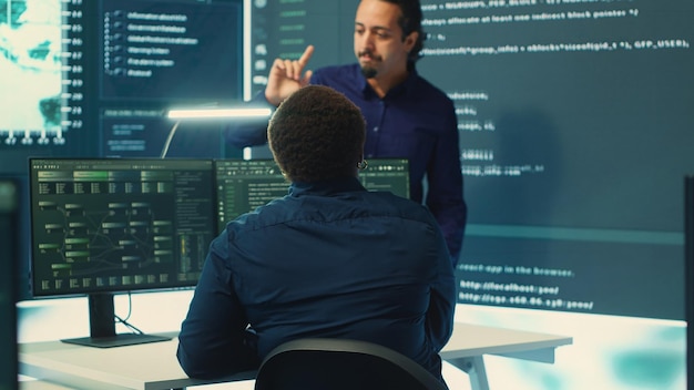 cyber defense team working in a governmental security operations center