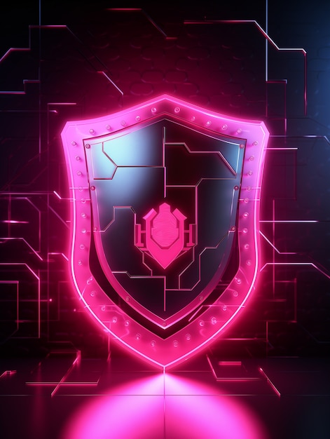 Cyber-sikkerhetskonsept i digital kunst
