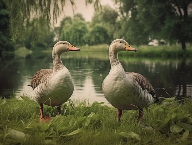 duck in nature generate image