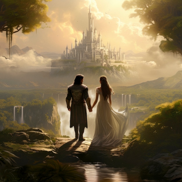 fantasy characters experiencing love