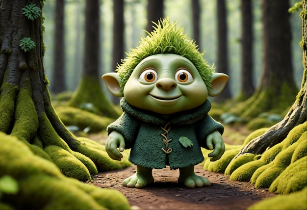 fantasy troll in beautiful environment