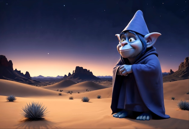 fantasy troll in beautiful environment