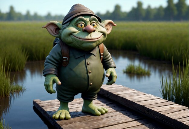 fantasy troll in beautiful environment