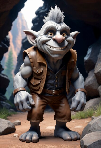 fantasy troll in beautiful environment