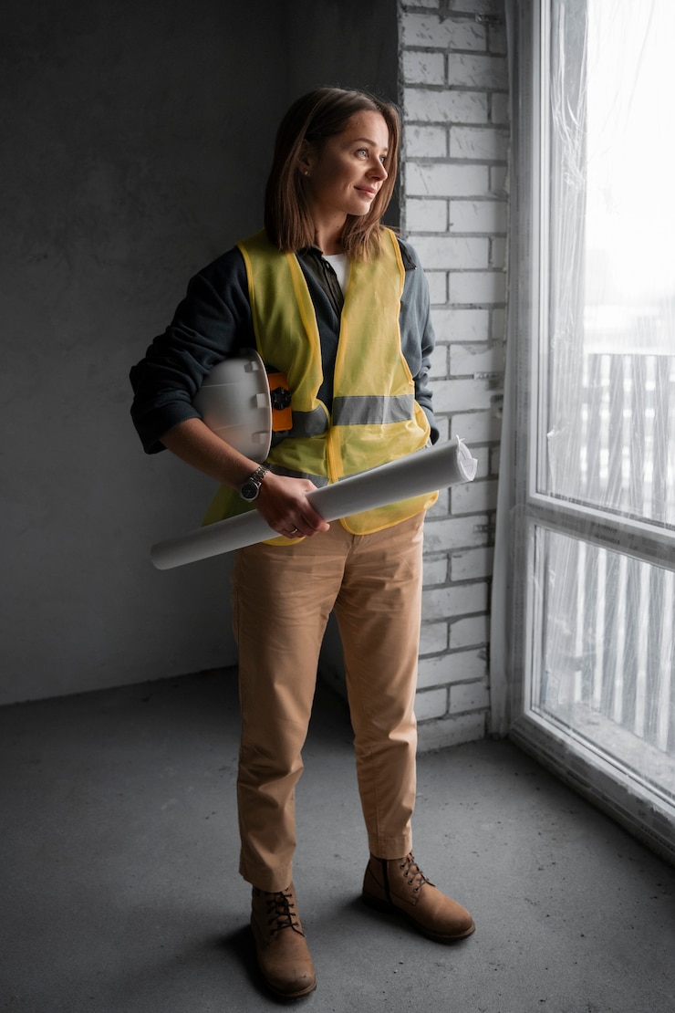 Gratis Foto full shot woman working as engineer