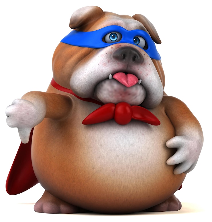 Gratis Foto fun 3d cartoon illustration of a dog superhero
