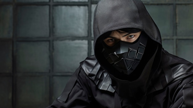 futuristic ninja digital art