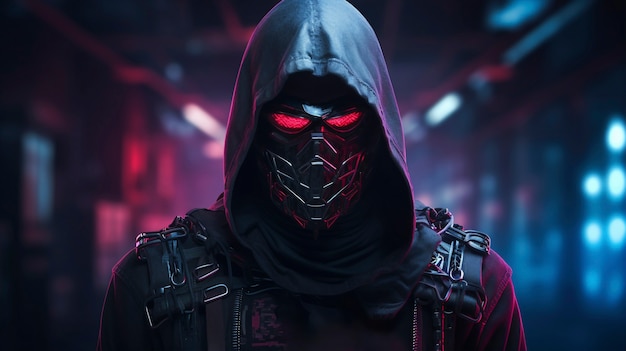 futuristic ninja digital art