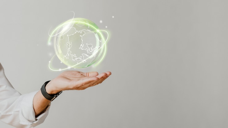 Gratis Foto global environmental sustainability background green technology