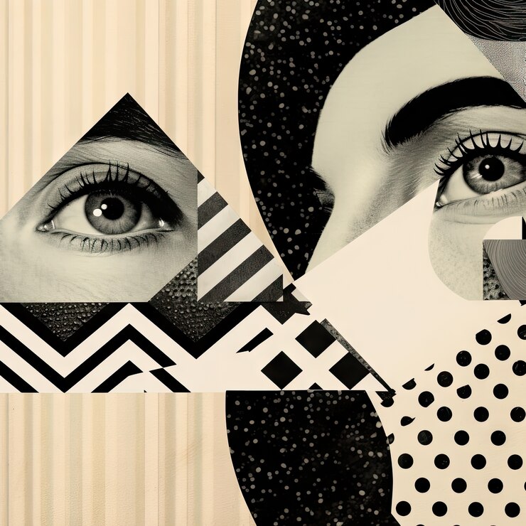 Gratis Foto halvtone monokrom collage
