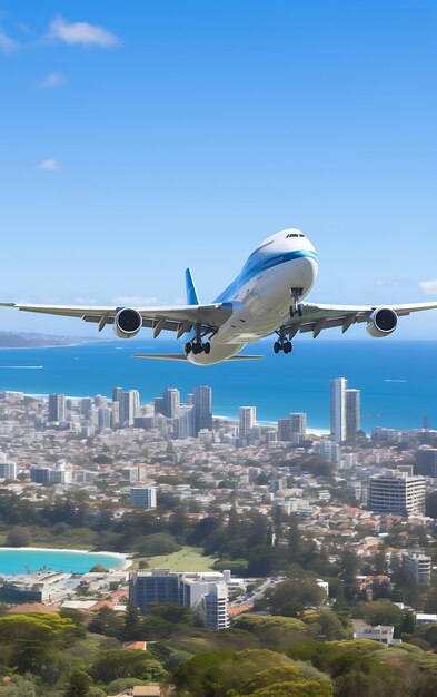 Jumbojet som flyr på himmelen