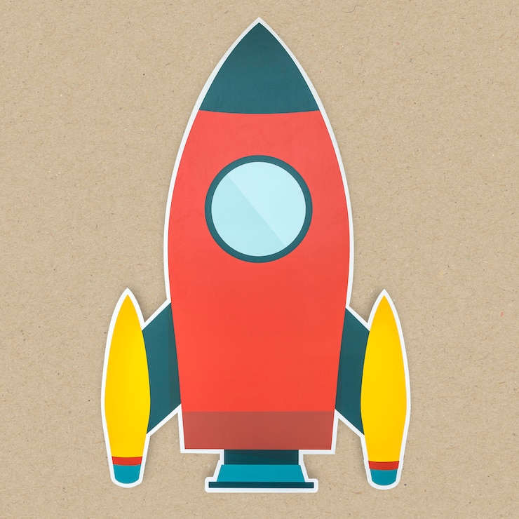 Gratis Foto launch rocket icon isolated