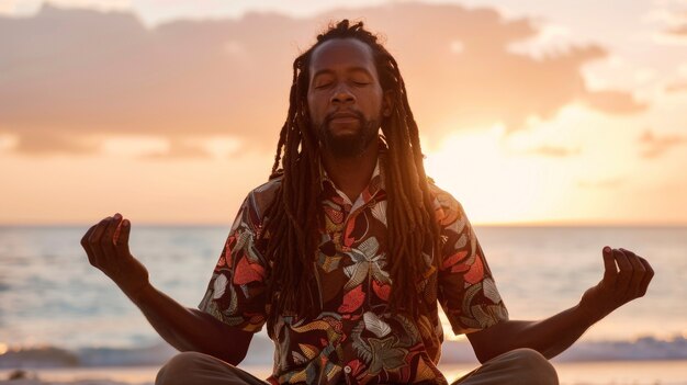 Mann med dreadlocks som representerer rastafaribevegelsen