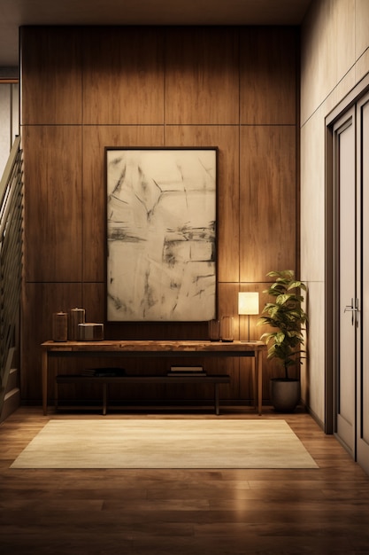 modern styled small entryway