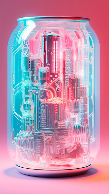 Nærbilde av futuristisk brus