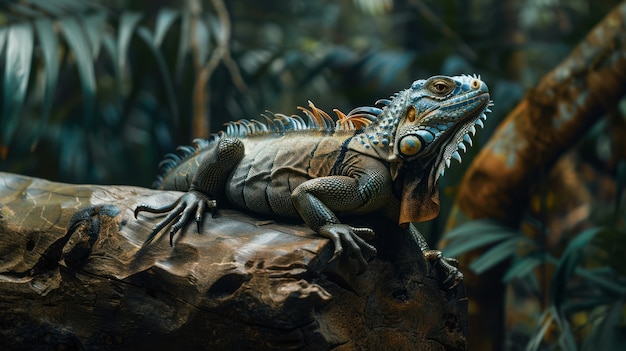Nærbilde av iguana i naturen
