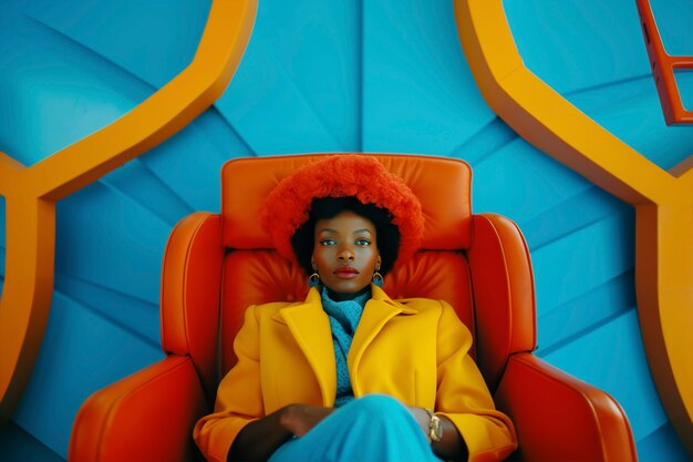 person wearing colorful fashion