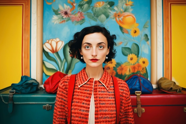 person wearing colorful fashion