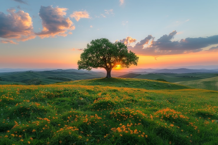 Gratis Foto photorealistic view of tree in nature with branches and trunk