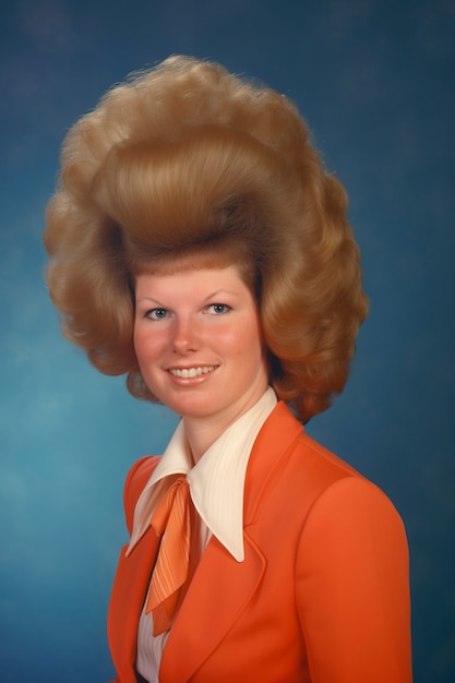 Portrait of person with funny wig