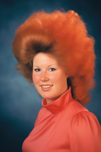 Portrait of person with funny wig
