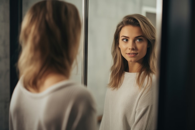 Portrett av en person med forskjellige personligheter
