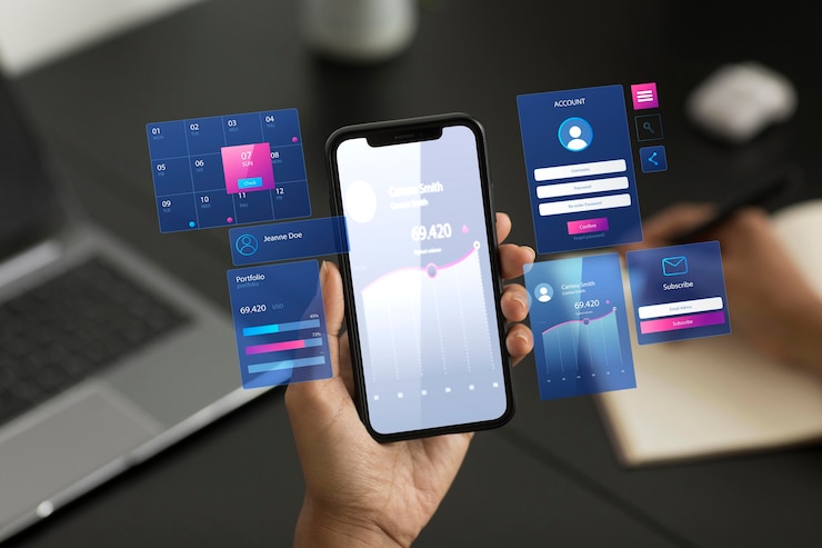 Gratis Foto representation of user experience and interface design