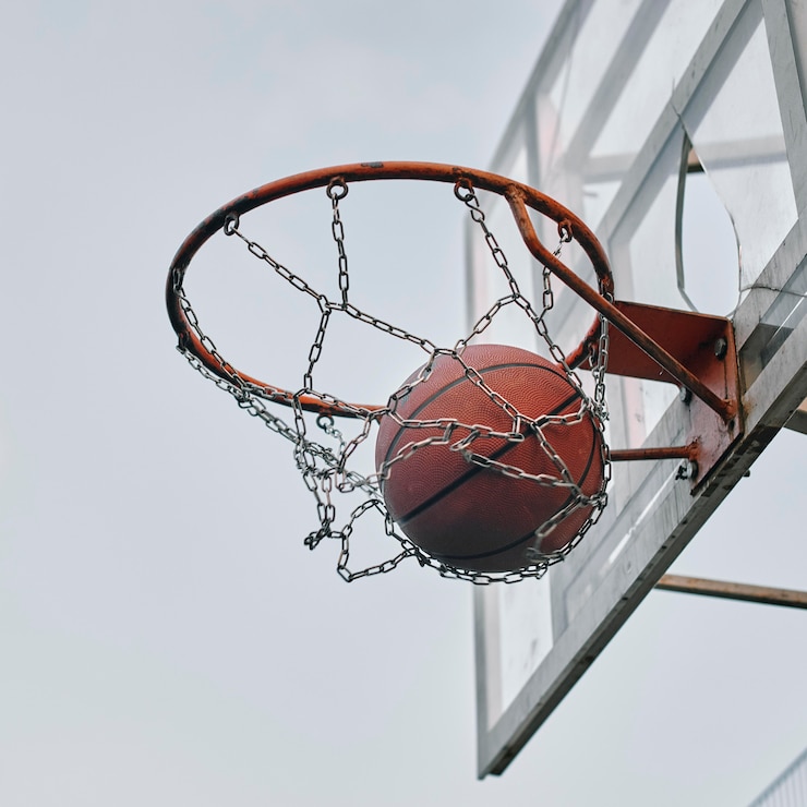 Gratis Foto side view basket with ball in it