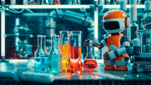 Tegneserie AI-robotscene