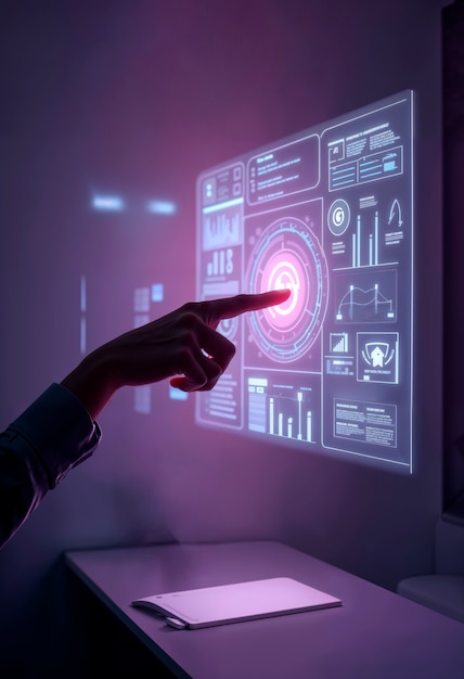 Teknologikonsept med futuristisk element