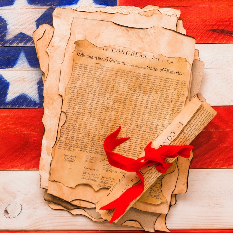 Gratis Foto usa independence day composition with declaration