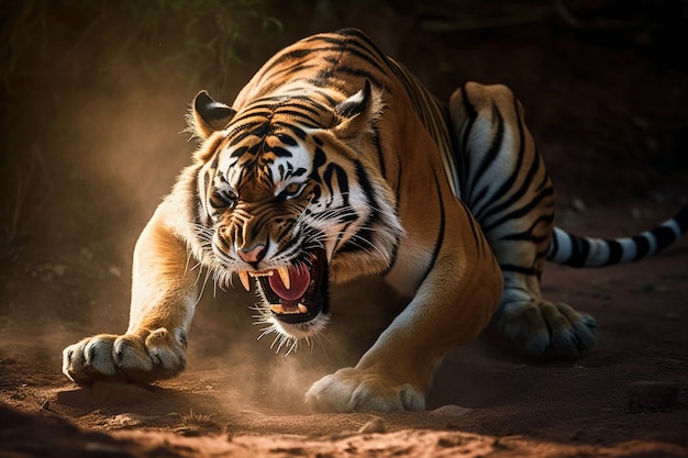 Utsikt over tiger i naturen