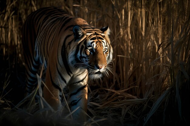 Utsikt over tiger i naturen