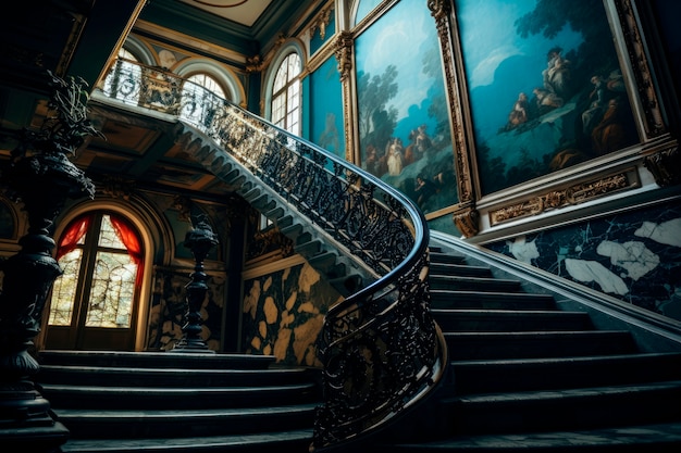 Vakker arkitektur i et slott