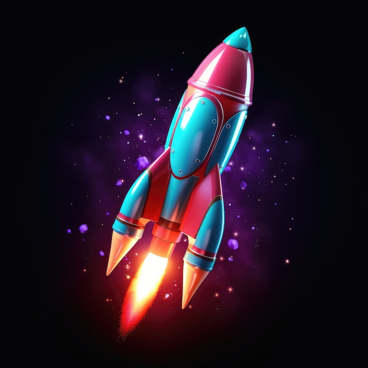Gratis Foto view of 3d space rocket model