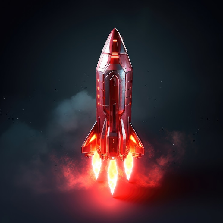 Gratis Foto view of 3d space rocket model