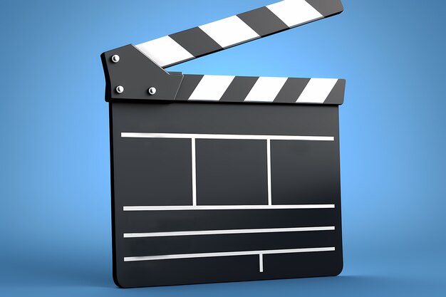 Visning av 3D-gjengivelse av filmklaff