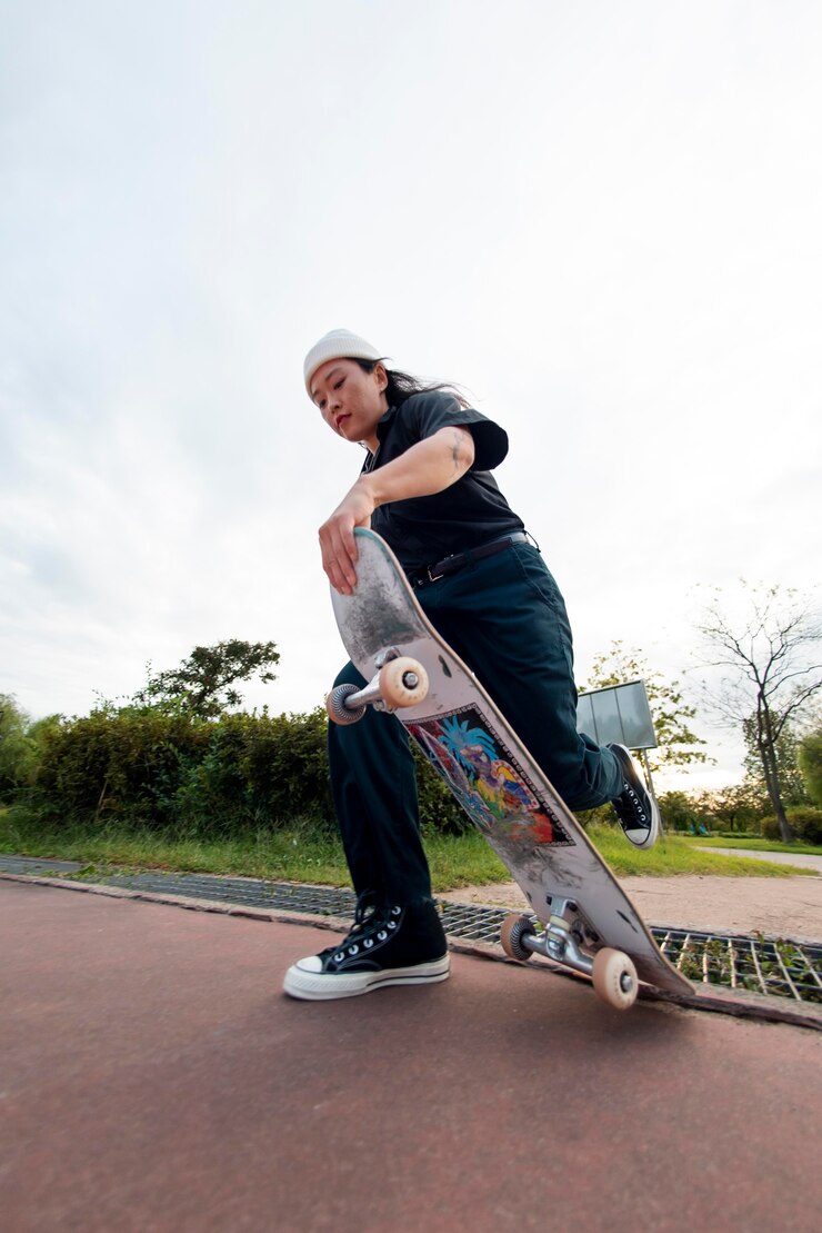 Gratis Foto woman in skate park training