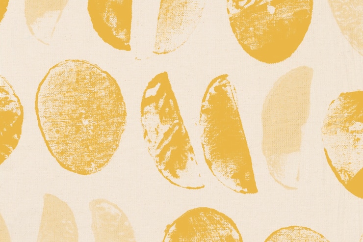 Gratis Foto yellow circle pattern background handmade prints