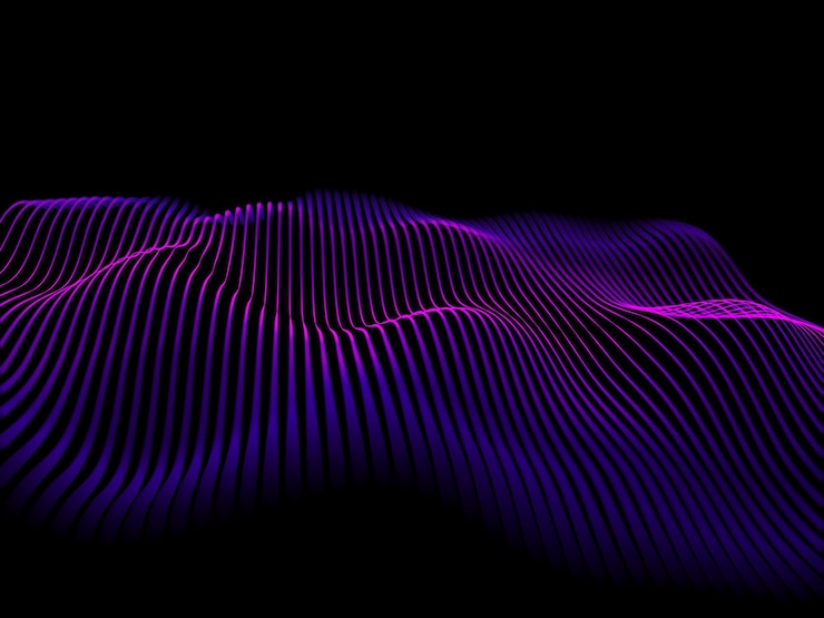 Gratis Bild 3d abstrakt ljudvågor bakgrund med flytande linjer