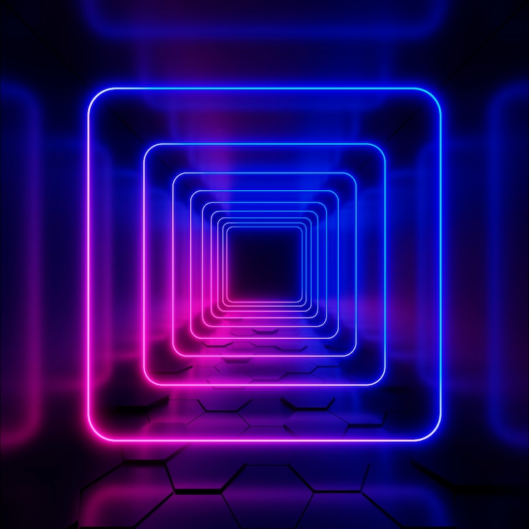 Gratis Bild 3d neonljus bakgrund