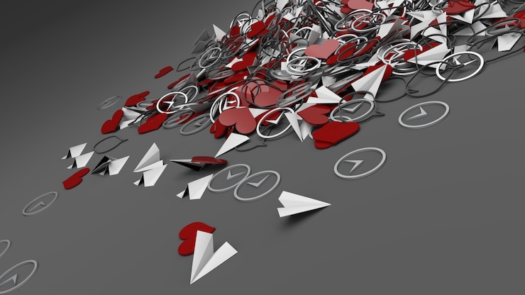 Gratis Foto 3d render of various icons