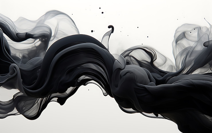 Gratis Foto 3d-rendering af abstrakt sort og hvid baggrund