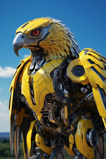 3d rendering of robotic eagle