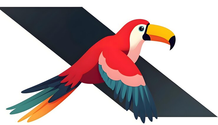 Gratis Foto 3d rendering of tropical bird illustration