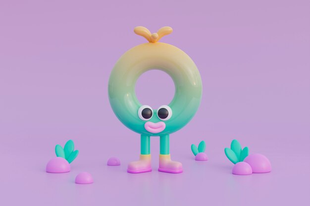 adorable 3d character for children