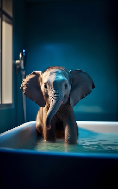 AI-billede af elefant