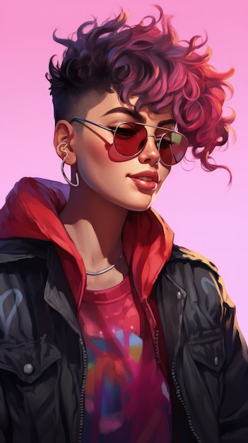 androgynous avatar of non-binary queer person