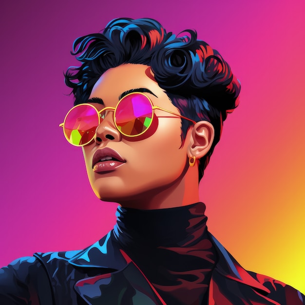androgynous avatar of non-binary queer person